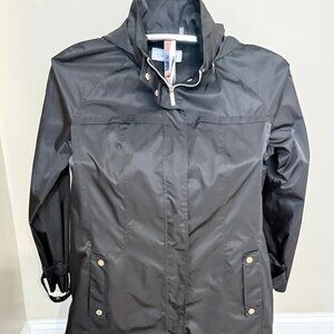 Hooded Calvin Klein Black Rain Coat